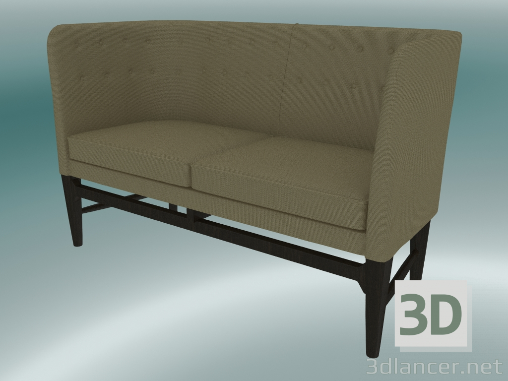 3d model Double sofa Mayor (AJ6, H 82cm, 62x138cm, Walnut, Hallingdal - 224) - preview