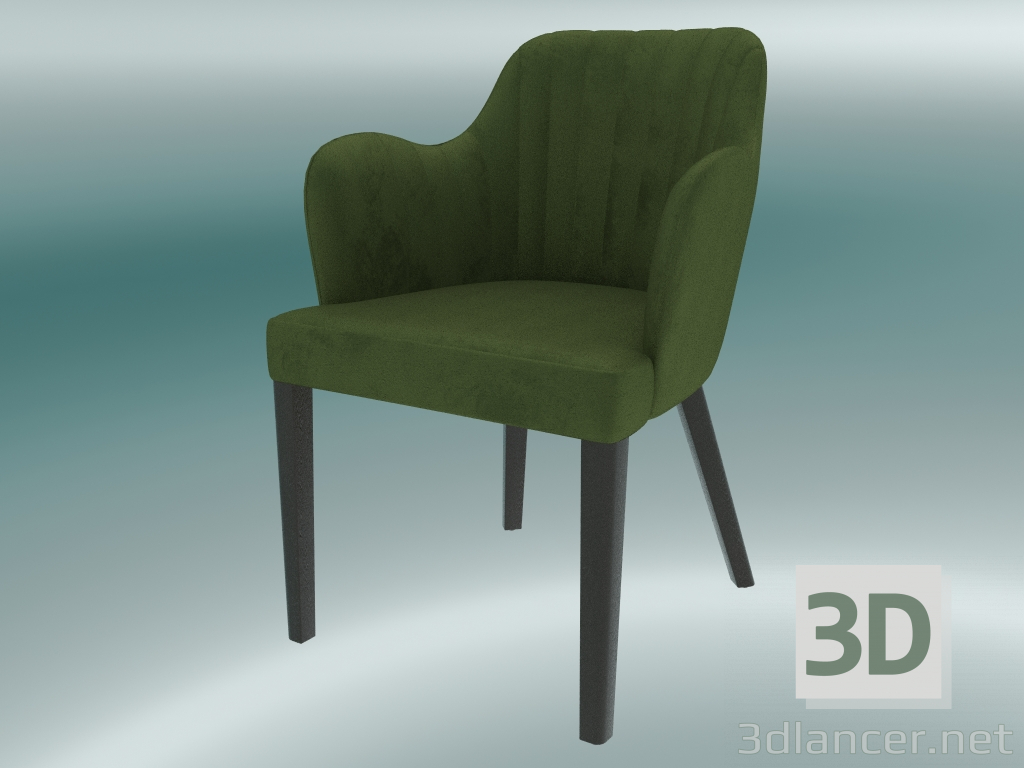 3d model Media silla Jenny (verde) - vista previa