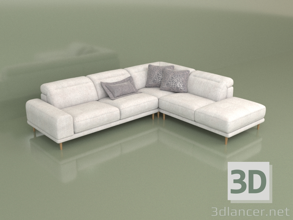 3D modeli Köşe kanepe Fabian - önizleme