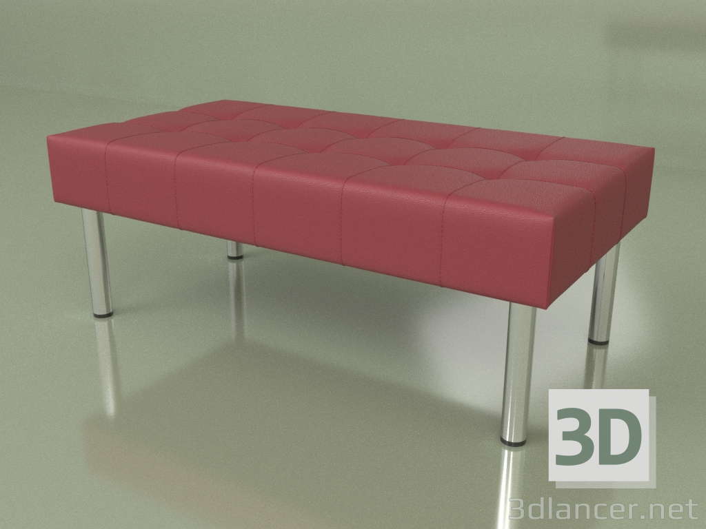 3D Modell Bankett Doppel Business (Rotes Leder) - Vorschau