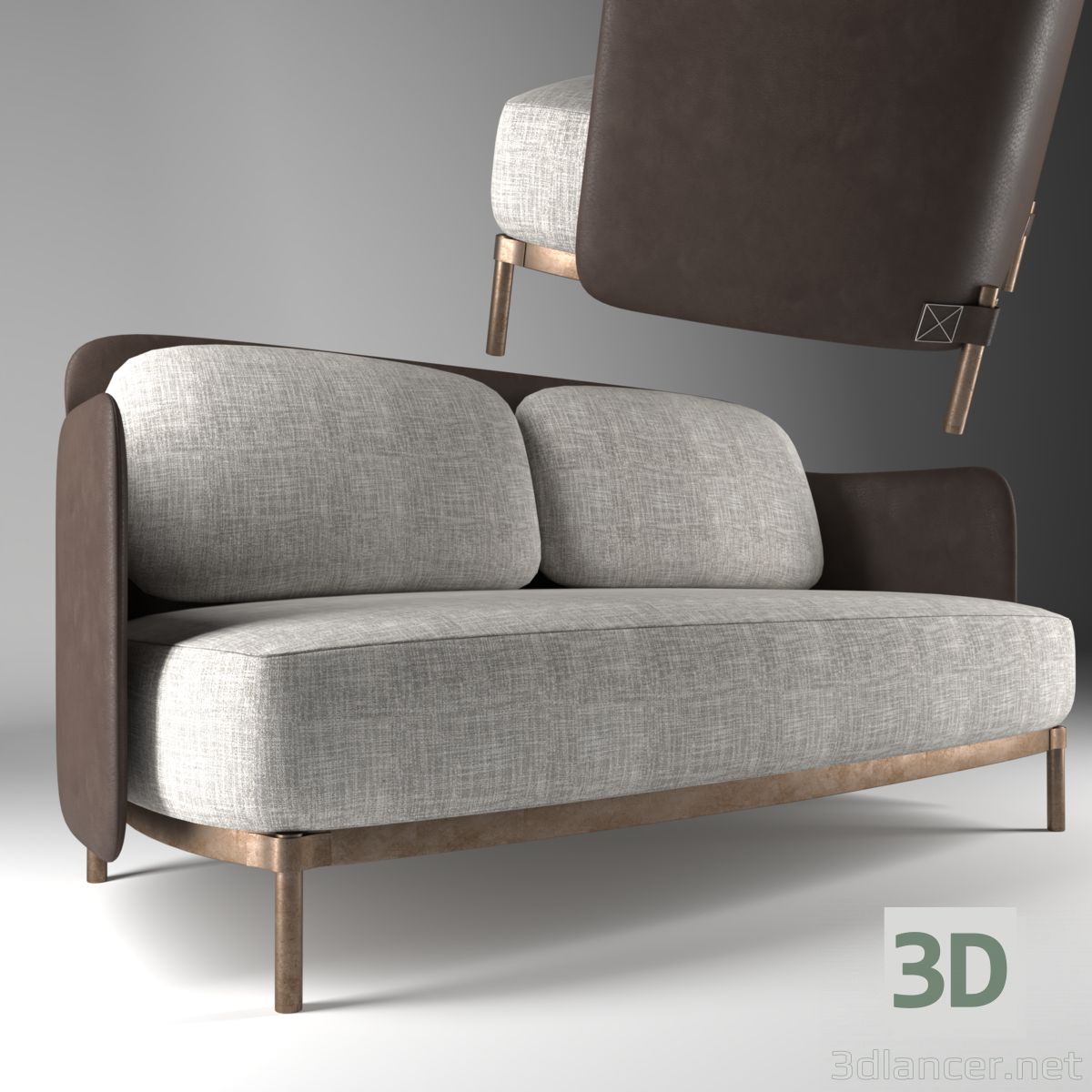 modello 3D di Divano Tape Minotti comprare - rendering