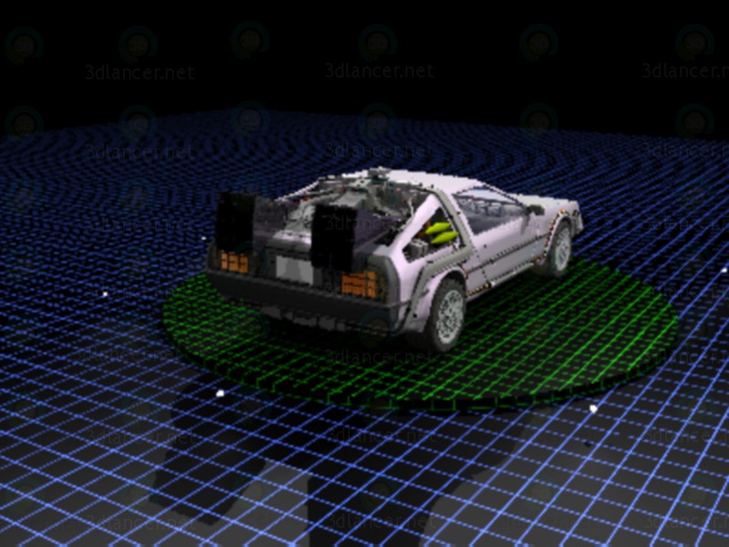 3d model Máquina del tiempo DeLorean - vista previa