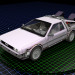3 डी मॉडल DeLorean टाइम मशीन - पूर्वावलोकन
