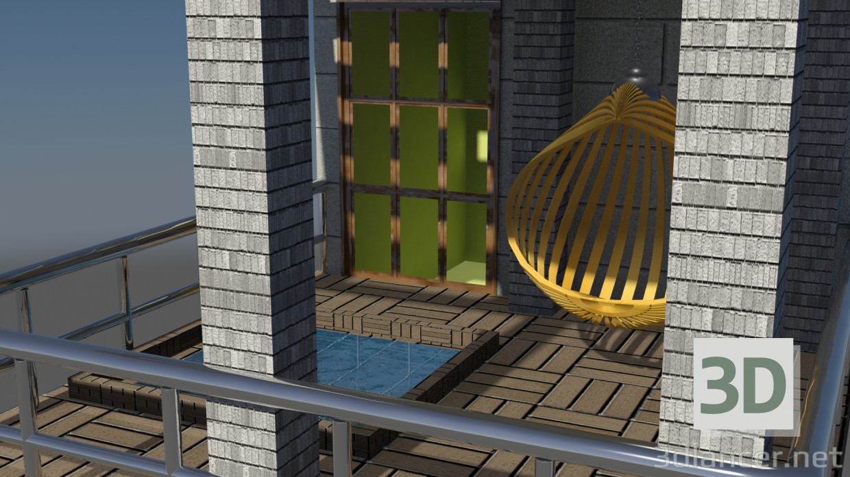 3D modeli Balkon - önizleme