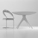 3d Table and chair with upholstery model buy - render