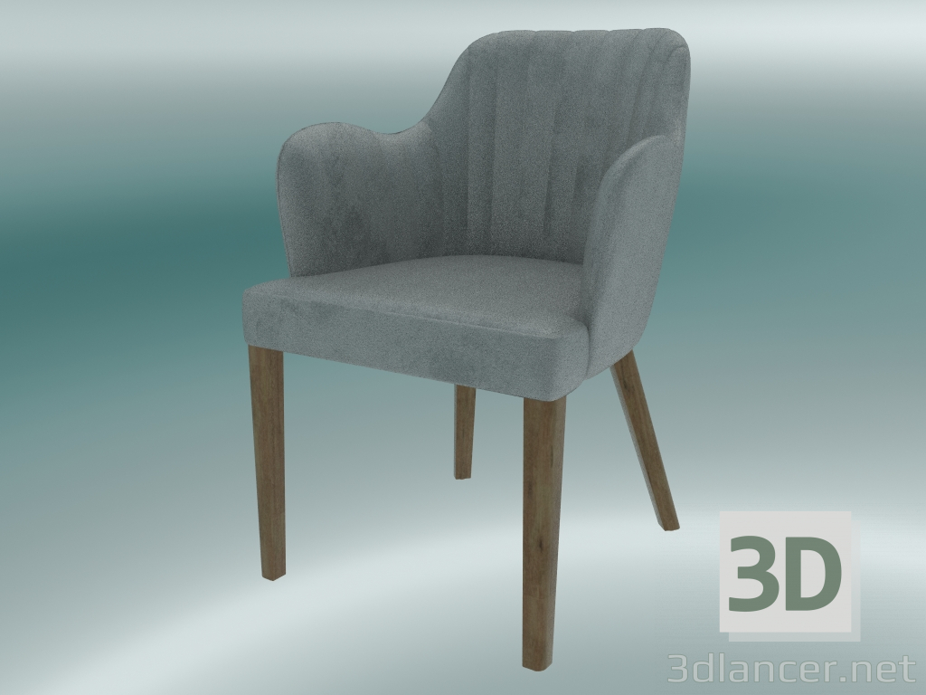 3d model Media silla Jenny (gris) - vista previa
