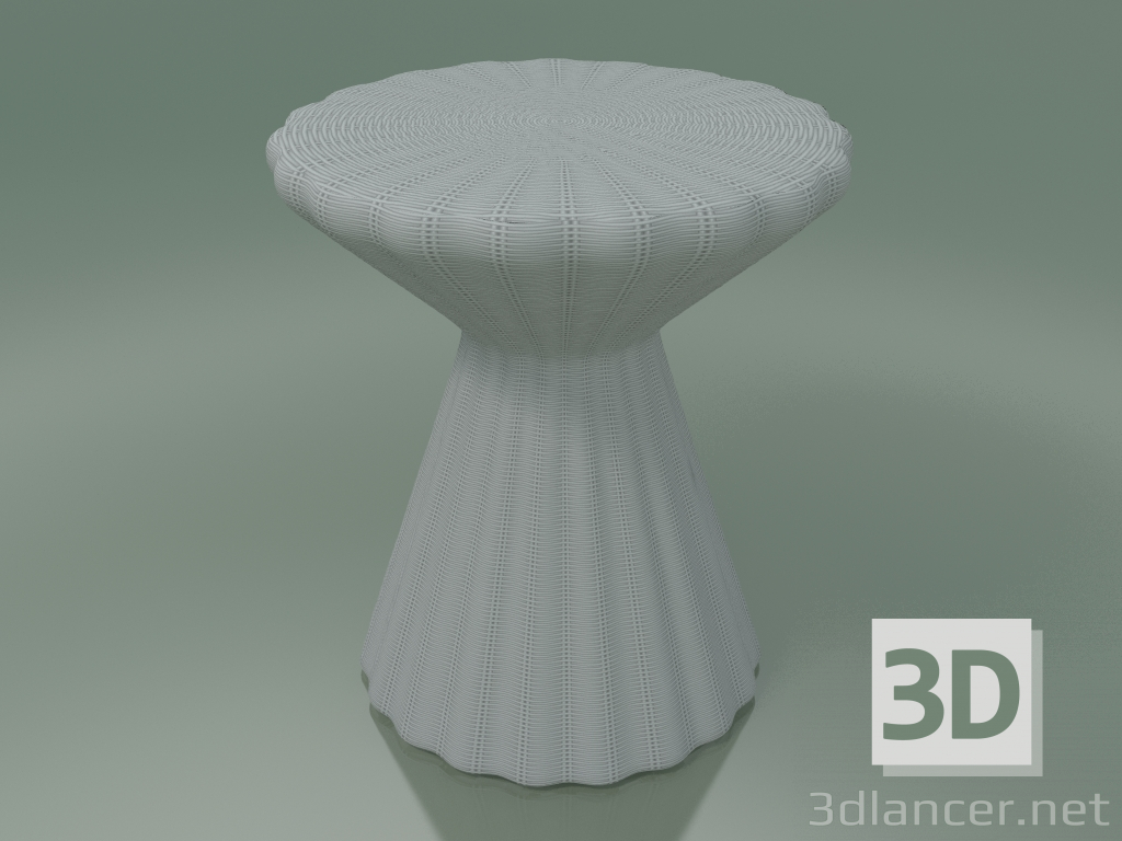 modello 3D Tavolino, pouf (Bolla 12, bianco) - anteprima