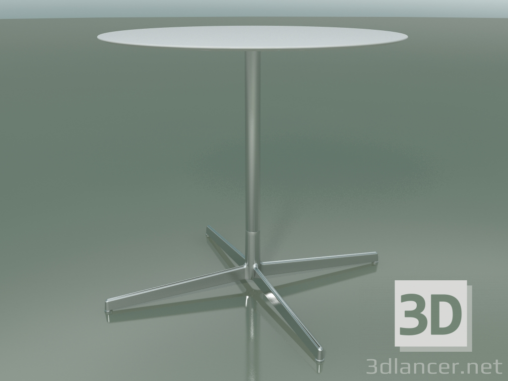 modello 3D Tavolo rotondo 5554 (H 72.5 - Ø 79 cm, Bianco, LU1) - anteprima