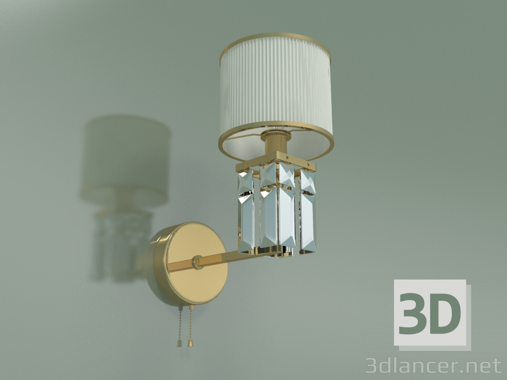 3D Modell Wandleuchte 10099-1 (goldklarer Kristall) - Vorschau