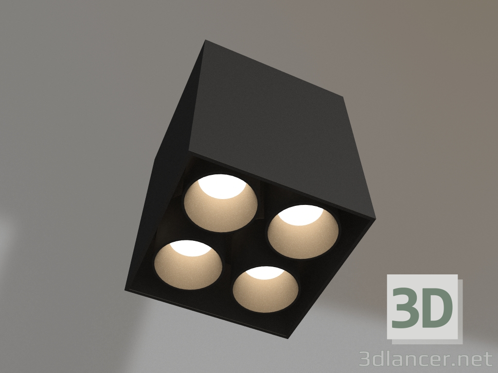 3D Modell Lampe SP-ORIENT-SURFACE-TC-S65x65-10W Warm3000 (BK, 30 Grad, 230V) - Vorschau
