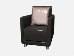 Amplio sillón con tela de tapicería de brazos Giordano