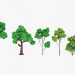 modèle 3D de Ensemble d'arbres LowPoly acheter - rendu