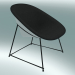 3D modeli Sandalye CUP şezlong (1960-12, toz boyalı siyah, ABS beyaz) - önizleme