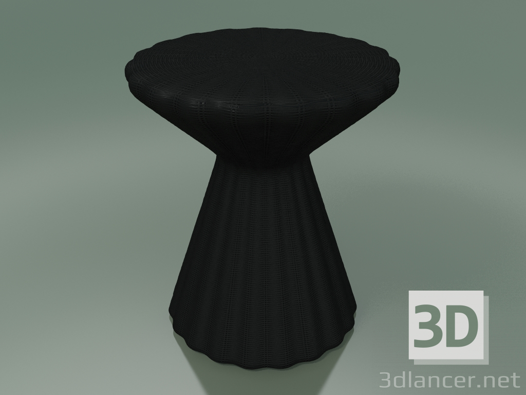 3D Modell Beistelltisch, Ottomane (Bolla 12, Schwarz) - Vorschau