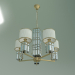 3d model Hanging chandelier 10099-5 (gold-clear crystal) - preview