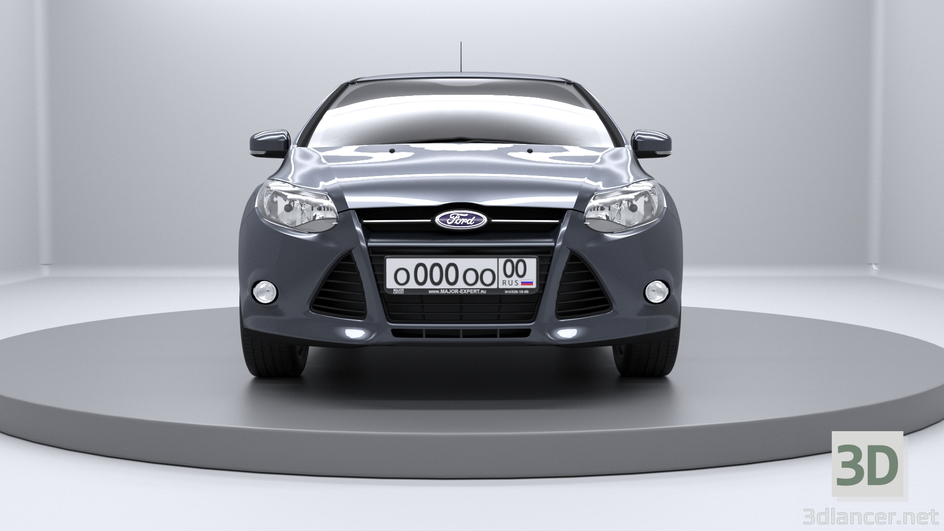 modèle 3D Ford Focus 3 hayon 2012 - preview