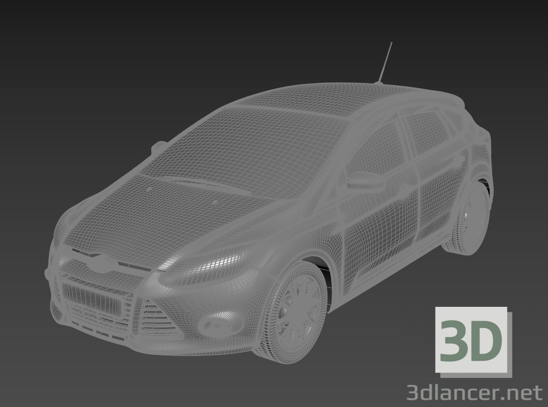 3D Modell Ford Focus 3 Fließheck 2012 - Vorschau