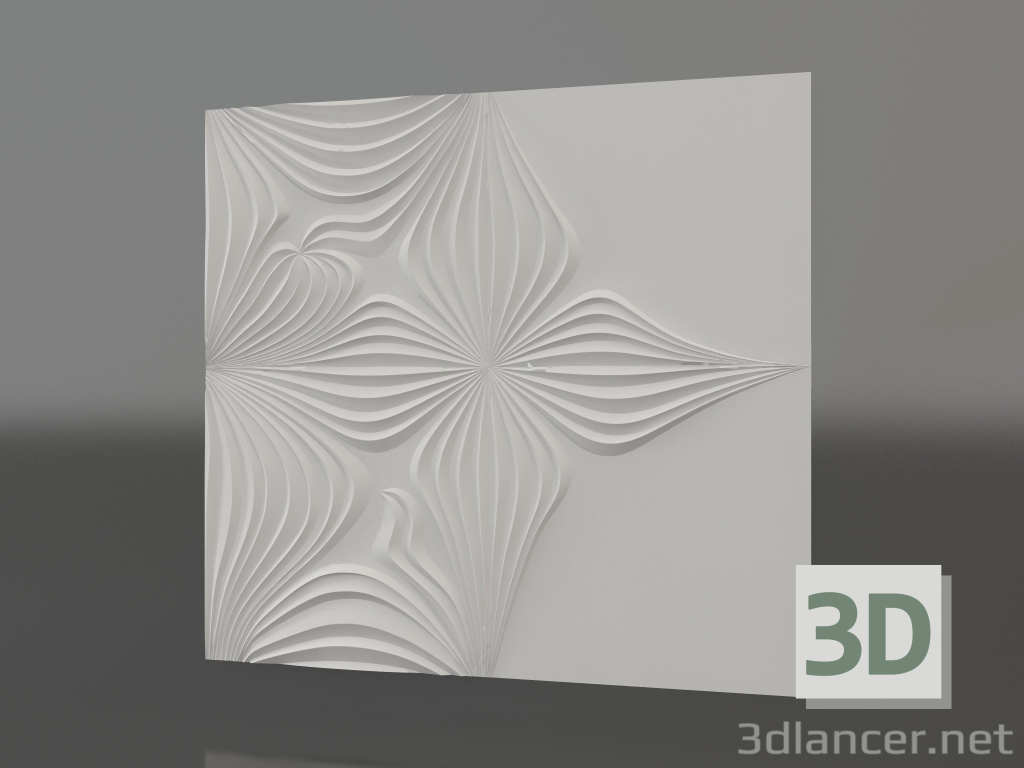 3D Modell Flachrelief Aster - Vorschau