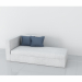 3d model white armchair - preview