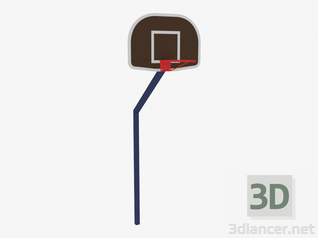 3d model Elemento del campo de deportes Streetball rack (sin rejilla) (7909) - vista previa