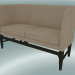 3d model Double sofa Mayor (AJ6, H 82cm, 62x138cm, Walnut, Leather - Silk Aniline) - preview