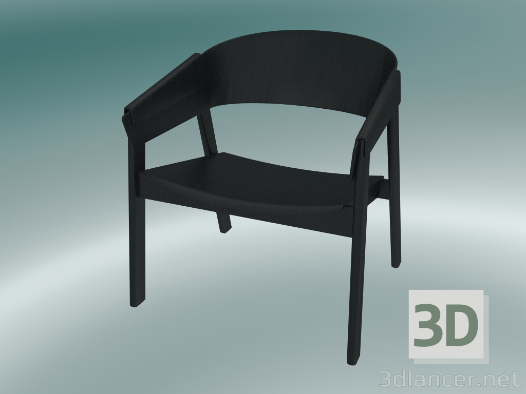 3d model Funda de silla de salón (negro) - vista previa