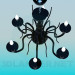 3d model Chandelier made of black glass - preview