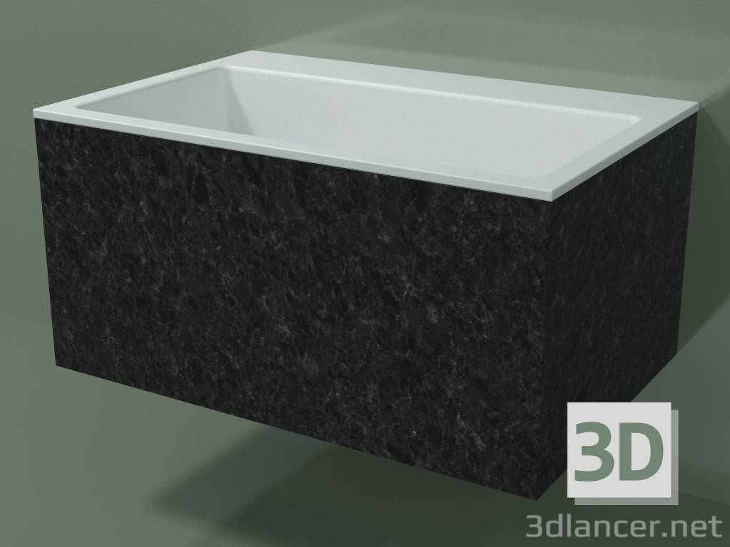 3d model Wall-mounted washbasin (02R142302, Nero Assoluto M03, L 72, P 48, H 36 cm) - preview