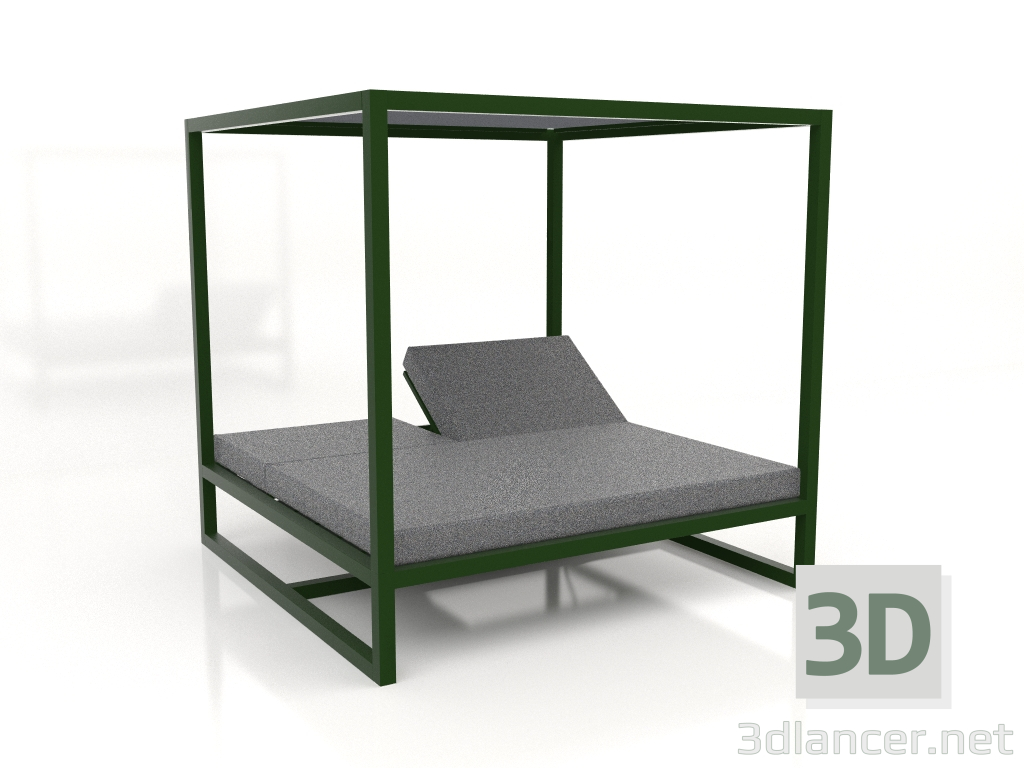 3d model Raised couch Contract (Bottle green) - preview