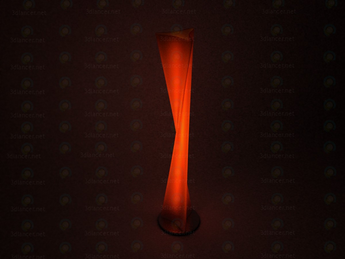 3d model Floor glass lamp - preview