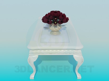 modello 3D Antico tavolo - anteprima