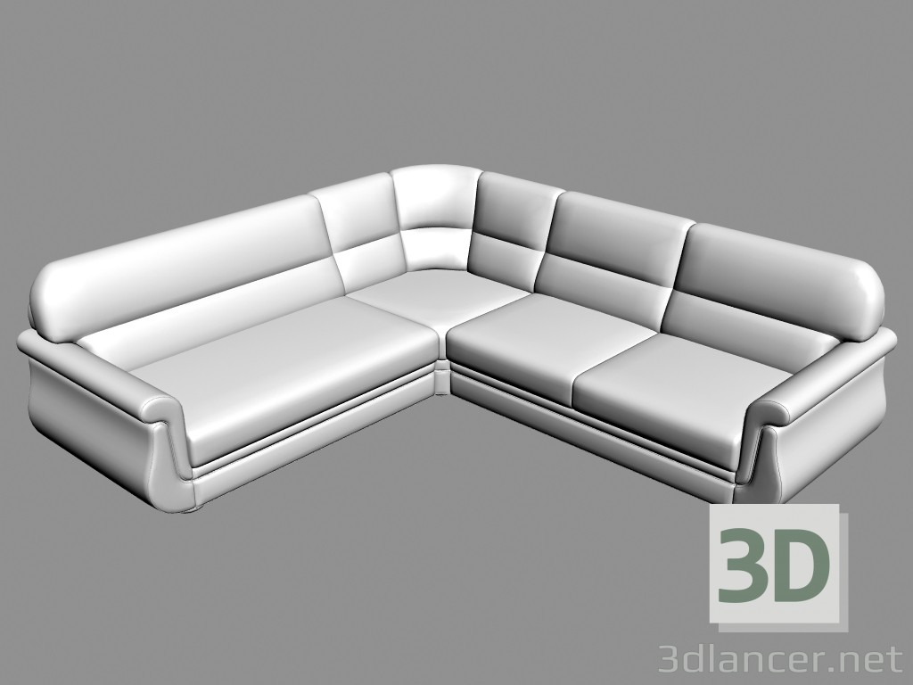 3d модель Кутовий диван Ortey (варіант № 3) – превью