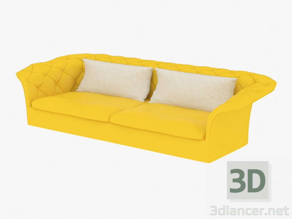 Modelo 3d sofás de couro Triplo - preview