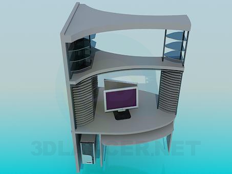 modèle 3D Сomputer Bureau - preview