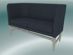 Double sofa Mayor (AJ6, H 82cm, 62x138cm, White oiled oak, Divina - 793)