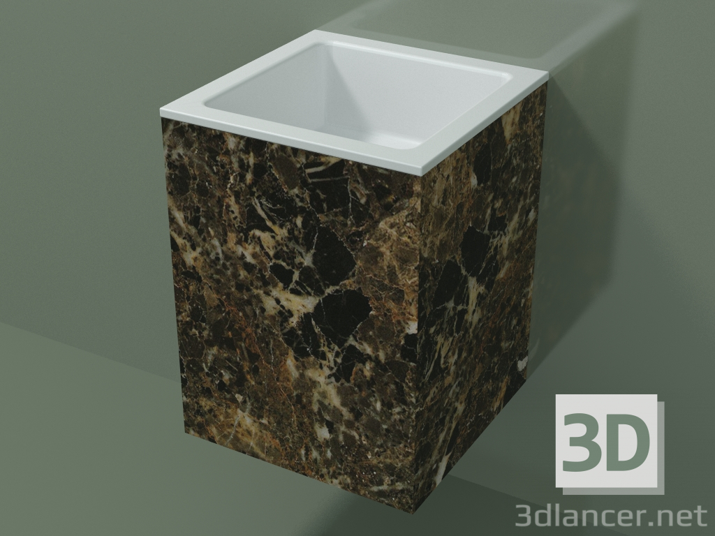 3d model Wall-mounted washbasin (02R113101, Emperador M06, L 36, P 36, H 48 cm) - preview