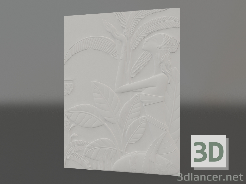 modèle 3D Aurore en bas-relief - preview