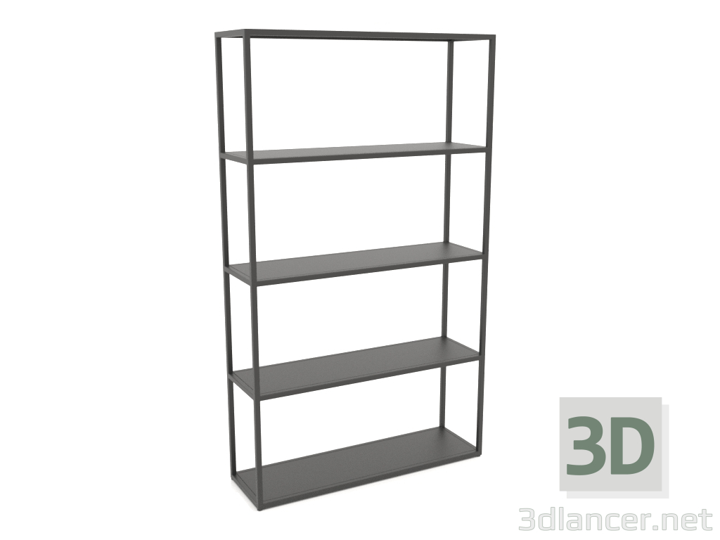 3d model Large rectangular rack (METAL, 100x30x170, 5 shelves) - preview