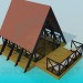 3 डी मॉडल गर्मियों में घर - पूर्वावलोकन
