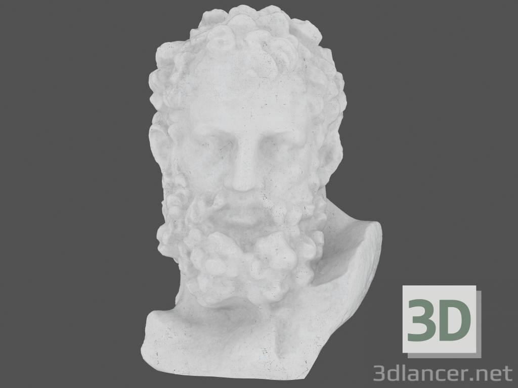 Modelo 3d Escultura em mármore Busto de Hércules - preview