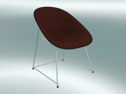 Кресло CUP armchair (1950-12, chrome, ABS white)