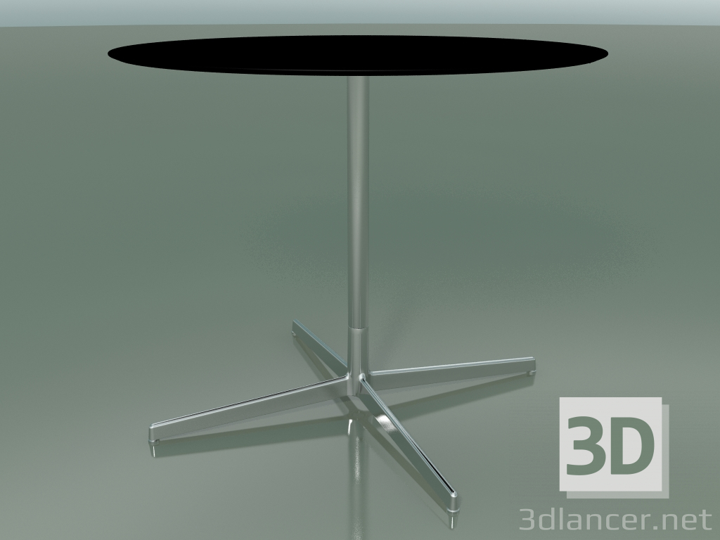 modello 3D Tavolo rotondo 5555 (H 72.5 - Ø 89 cm, Nero, LU1) - anteprima