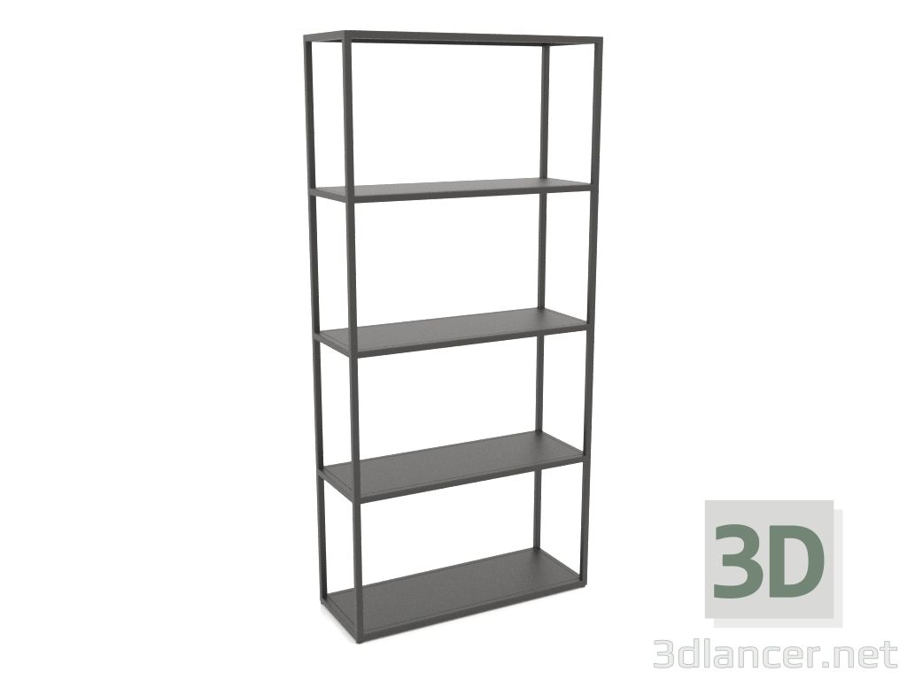 3d model Large rectangular rack (METAL, 80x30x170, 5 shelves) - preview