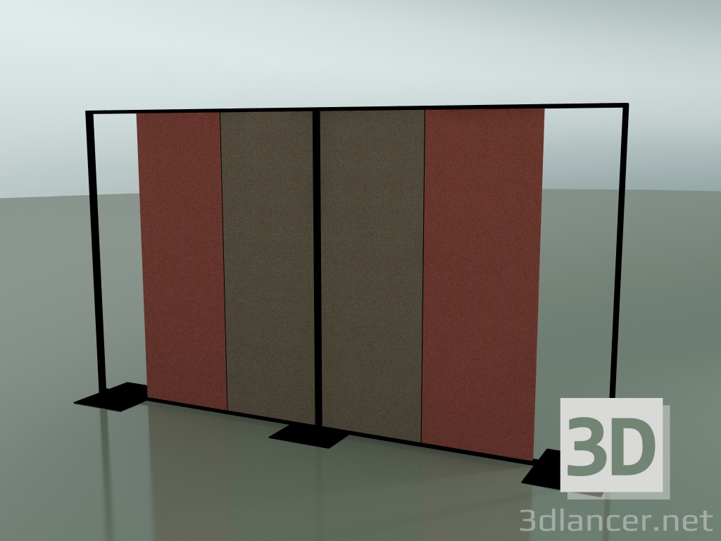 3d model Panel rectangular independiente 5107x2 + 5108x2 + 5109 (V39) - vista previa