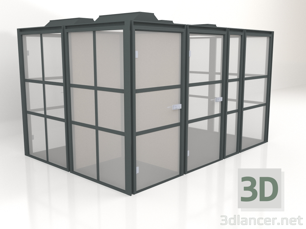 modèle 3D Cabine bureau Hako Meeting XL HK07 (2725x3838) - preview