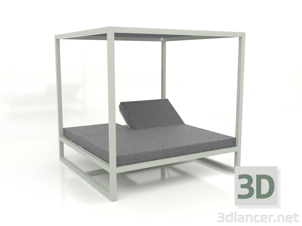 3D modeli Yükseltilmiş kanepe Sözleşmesi (Çimento grisi) - önizleme