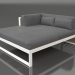 3D modeli XL modüler kanepe, sol bölüm 2, suni ahşap (Beyaz) - önizleme