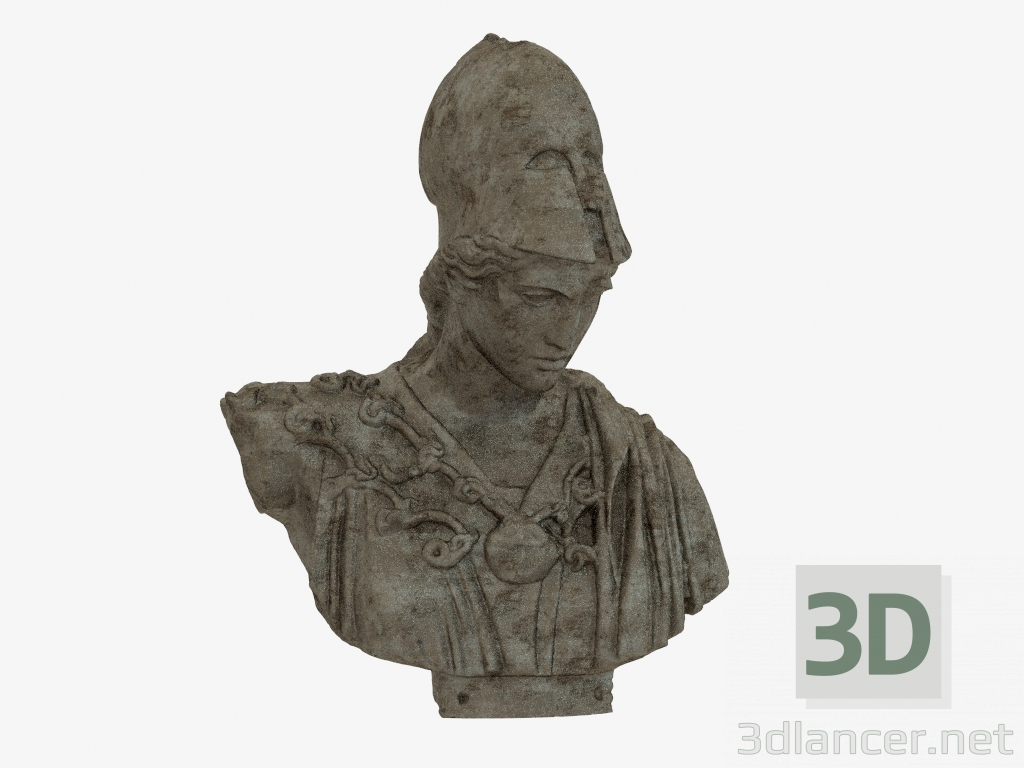 3D modeli Velletri Athena'nın Büstü Göğüs - önizleme