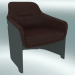 modello 3D Poltrona AVUS club chair (1920-12, grigio, pelle Florida 2062 marrone) - anteprima