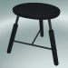 3d model Norm stool (NA3, W 49xH 46cm, Black powder coated, Black stained ash) - preview